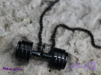 گردنبند مردانه استیل مشکی کد GM2000