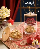 شکلات خوری اکرلیک درب چوبی ۲ طبقه کد کالا 2167