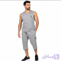 ست تاپ و شلوارک ملانژ مردانه کد 221