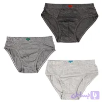 شورت اسلیپ مردانه ملانژ کد 6695 بسته 3 عددی