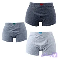 شورت نیم پا مردانه ملانژ کد 6690 بسته 3 عددی