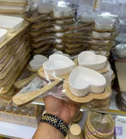 اردورخوری قلبی ۳ عددی چوب و سرامیک