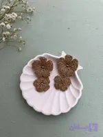 گوشواره رافیا طرح شکوفه کد E107