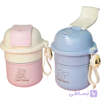 فلاسک و ظرف غذای استیل ۳۱۶ کودک طرح Dear Baby مدل T.BOX – ظرفیت ۵۵۰ میلی‌لیتر 🍼