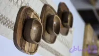 پیاله چوبی قطر 9سانت چهارگوش برند آماهوم جنس چوب گردو