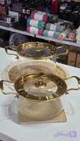 قابلمه پیرکس دسته طلایی وارداتی