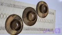 پیش دستی چوبی 18سانت گرد برند آماهوم جنس چوب گردو