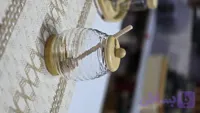 ظرف عسل پیرکس زیره دار درب بامبو