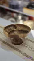 شکلات خوری چوبی گرد برند آماهوم جنس چوب گردو