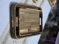 سینی چوبی مستطيل برند آماهوم جنس چوب گردو