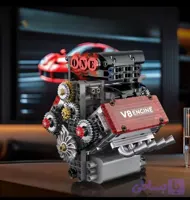 لگو (lego) موتور ۸ سیلندر(V8) با قابلیت حرکت برند GISEGA