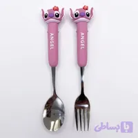 قاشق و چنگال کودک مدل stitch