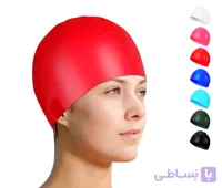 کلاه شنای سیلیکونی رنگی فری‌سایز مناسب تمام سنین کد۱۳۸
