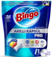 قرص ماشین ظرفشویی بینگو مدل Akıllı Kapsül Pro  بسته 36 عددی