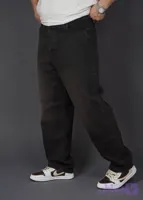 شلوار لی بگ مردانه پارچه جین کج راه شست گازوعیلی