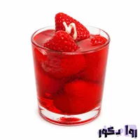 شمع ژله‌ ای توت فرنگی مدل روبی؛ اکسسوری دکوری دست‌ ساز