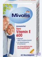 ویتامین ای Sano Vitamin E از برند میوولیس Mivolis (۴۲عددی)