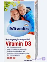 ویتامین دی ۱۰۰۰ d3_1000 mivolis (تعداد۶۰عدد )