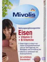 قرص و مکمل آهن همراه ویتامین سی و ویتامین‌های گروه بی میوولیس۴۰ عددیMivolis