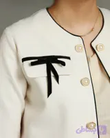 کت شنل بهاره سفید مجلسی آسا