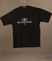 تیشرت ضمانتی پارچه ماکان پنبه طرح (Balenciaga Paris) رنگ مشکی / تخفیف ویژه