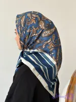 روسری طرح ترمه لاجورد