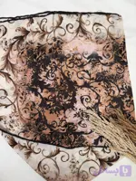 روسری کرپ نخی نقش پاییز