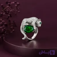 انگشتر نقره زنانه طرح کارتیر کالکشن پنتر