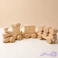 قطار چوبی مونته سوری دست ساز|پازلی چوب خام