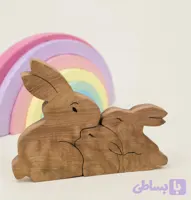 پازل چوبی خانواده خرگوش-مونته سوری
