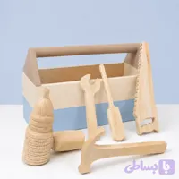 اسباب بازی جعبه ابزار چوبی