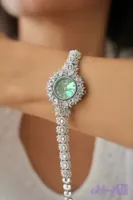 ساعت نقره جواهری زنانه روکش طلا