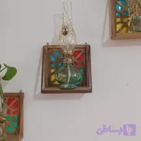 شلف دیواری سنتی ست 3 تایی سایز 15در15 چوبی صنایع دستی بیاتانی