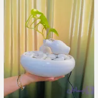 آبنمای دکوری دوکوزه سفید
