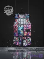 تاپ شلوارک مردانه تمام چاپی GTA