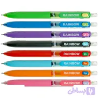 روان نویس0/5 فشاری آبی بدنه گریپ دار اسکول فنز سری RAINBOW