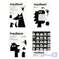 دفتریادداشت رقعی19*13.5 ته چسب همین سریNight