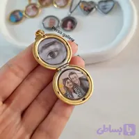 گردنبند لاکت استیل طلایی با طرح تاج
