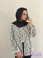 کت گیپور مرواریدی مشکی