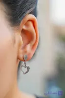 گوشواره نقره عیار 925 زنانه  E2 سیاقلم طرح مینیمال قلب
