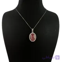 گردنبند نقره زنانه مدل D-67 نگین یاقوت سرخ اصل عیار 925