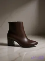 نیم بوت زنانه رنگ قهوه ای کد ۱۰۱۹