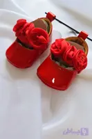 کفش نوزادی قرمز دخترانه