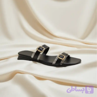 کفش صندل تابستانی تخت مشکی (کد ۰۰۵۳)