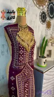 لباس بلوچی مجلسی زنانه پلیوار ۶۰۰ آینه آلبالویی