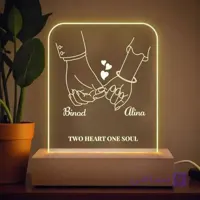 استند نوری طرح عاشقانه TWO HEART ONE SOUL | کادو ولنتاین | کادو عاشقانه
