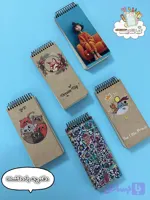⁨ دفترچه یادداشت پالتویی جلد چوبی