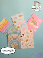 دفتر ته چسب پاستلی طلاکوب ۵۰برگ