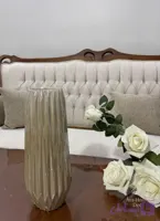 گلدان کنارسالنی شیاردار سرامیکی لاستر