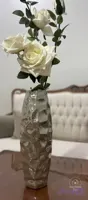 گلدان کنارسالنی طرح انگشتی سرامیکی لاستر